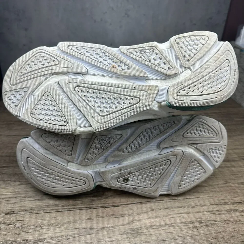 Adidas~Men's~X9000L4‎ BOOST White Metallic/Green Running Sneakers~Size 7